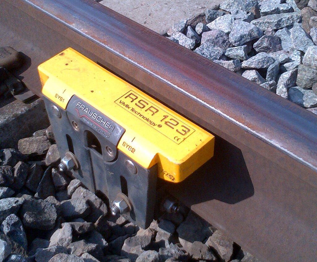 Railway magnetic sensor for wheel detection and axle counting