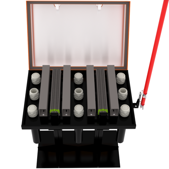 Соединительная муфта МСУ-112-9 в открытом виде, вид спереди