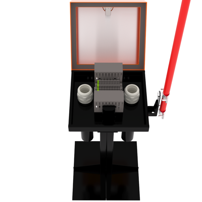 Кабельная муфта МСУ-14-2 открытая вид спереди крупный план