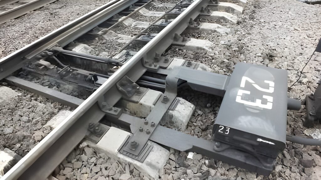 Автономный стрелочный перевод ПАС на железнодорожных путях